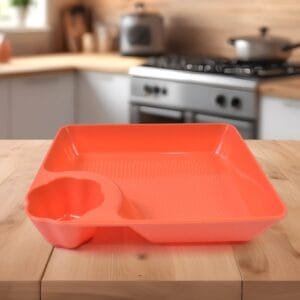 Plastic Plates With Dipping Saucer & Round Dip Part (1 Pc / 18—16 Cm / 1 Pc)