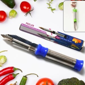 2in1 Multi-Purpose Stainless Steel Peeler With Hanging Ring For Vegetables, Potato Peeler, Carrot, Grated, Suitable For Peeling And Shredding Fruit And Vegetables Kitchen Accessories, Piller (1 Pc)Â