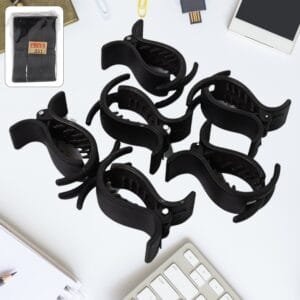 Big Hair Clips For Girls Kids Hair Accessories (6 Pcs Set / Black)