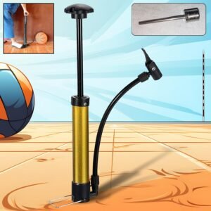 Mini Hand Air Ball Pump With 1 Pin, Metal Portable High Pressure Air Pump Mini Basketball Inflator For Balls, Basketball, Soccer, Volleyball, Football, Inflatable, And More (1 Pc)