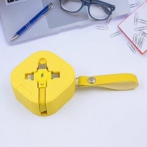 3 In 1 Charger Cable, Retractable Type, Compatible With Smartphones (1 Pc)
