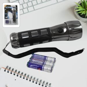 Aluminium Led/Xenon Rubber Grip Handtourch (3*1.5v Aaa Batteries / Not Included)