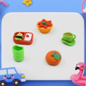 3d Mix Design Fancy & Stylish Colorful Erasers, Mini Eraser Creative Cute Novelty Eraser For Children Different Designs Eraser Set For Return Gift, Birthday Party, School Prize (1 Set)