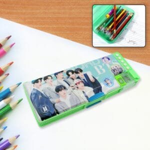 Multipurpose Compass Box (2 Compartments): Cartoon Pencil Case For Kids