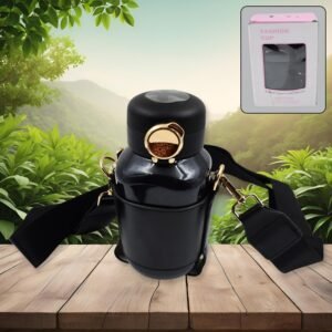 Thermos Steel Bottle, Push Button | Fashion Cup Temperature Display Bottle (420 Ml)