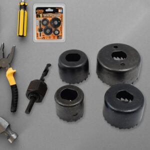 32 / 38 / 44 / 54 Mm Hole Saw Cutter With Mandrel 32-54 Mm (5 Pcs Set)
