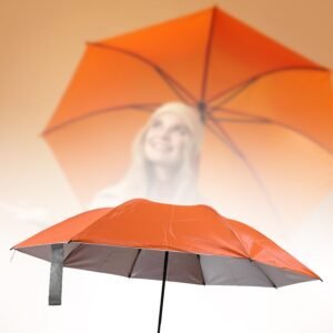 Vegetable Shaped Folding Umbrella, Plastic Case Creative Fashion Folding Mini Sun Shade Rain Umbrella, Unique Umbrella, Sun & Uv Protection, Cute Design (1 Pc)