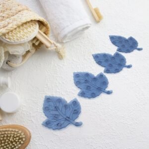 Mat, Mini  Pvc Anti-Slip Bat Mat Non Slip Baby Bath Mats, Mini Child Safety Anti Slip Shower Mats Leaf Shaped For Kids (4 Pc Set)