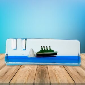 Car Interior Dashboard Decoration Floating Water Cruiser Ship Iceberg Ornament Car Interior Decoration For Birthday Gifts, Home Decor Suitable For Home Show Car Decoration, Gifts, Desk Or Paperweight