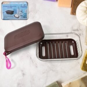 Bathroom & Travel Plastic Soap Box With Lid (1 Pc)