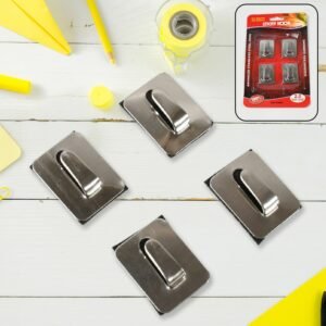 Self- Adhesive Hooks, Heavy Duty Wall Hooks Hangers Stainless Steel Waterproof Sticky Hooks For Hanging Robe Coat Towel Kitchen Bathroom And.