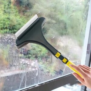 Brush 2 In 1 Mesh Cleaning Brush & Wiper With Extended Handle Window Cleaning Brush Net Cleaner,Magic Window Cleaner Brush, Window Mesh Cleaner (1 Pc)
