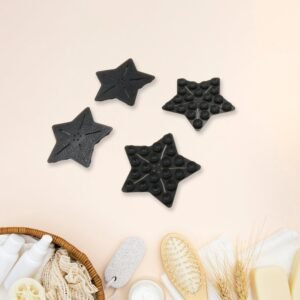 Mini  Pvc Anti-Slip Bat Mat Non Slip Baby Bath Mats, Mini Child Safety Anti Slip Shower Mats Star Shaped For Kids (4 Pc Set)