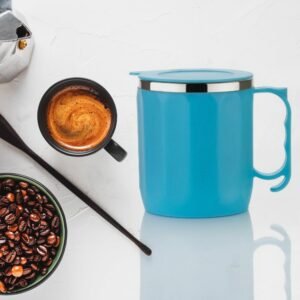 250ml Stainless Steel Mug: Insulated, Leakproof Lid, Hot/Cold Drinks (Mix Color)