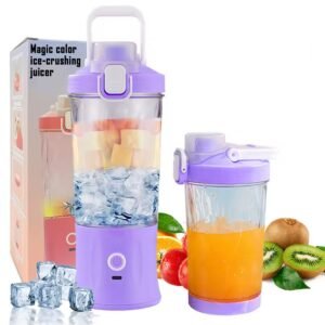 Eletric Crusher Juicer With Multicolor Light, 8 Blades (600 Ml / Multicolor)