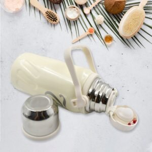 Stainless Steel Vacuum Insulated Water Bottle | Leak Proof Flask For Tea Coffee | With Steel Cup