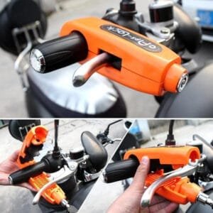Heavy Duty Bike Brake Lock - Secure Locking System With Handlebar And Brake Lever Grip