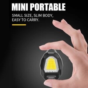 Portable Triangular Shaped Emergency& Camping Flashlight With Cigarette Lighter Lumens Rechargeable Waterproof Portable Led Light Camping Keychain 6lighting Modes With Strong Magnet 3 Color Lighting For Travel, Camping Walking
