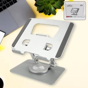 Aluminum Alloy 360â°Rotating Bracket, Adjustable Tablet Stand, Portable Foldable Ergonomic Tablet Support