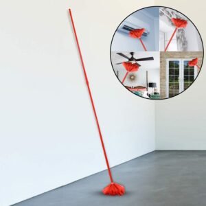 Cobweb Brush With Metal Strong Long Extendable Handle For Dusting, Ceiling Cobweb Cleaning, Brush For Lights, Fans & Webs Cleaning For Home / Kitchen (90 Inch /  Moq :- 6 Pc)