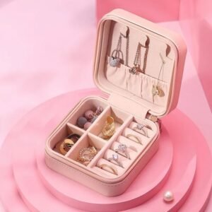 Mini Pu Leather Jewellery Box For Travel & Storage