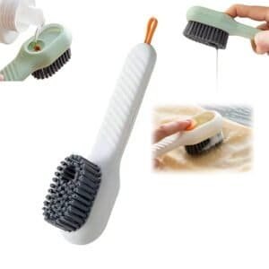 Multifunctional Scrubbing Brush With Liquid / Soap Dispenser, Cleaning Brush With Liquid / Soap Dispenser, Shoe Brush For Cleaning, Cloth Cleaning Brush With HandleâLiquid Shoe Brush For Shoe Clothes (1 Pc)