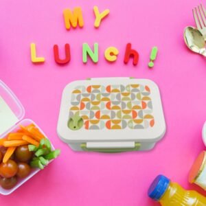 Lunch Box 3 Compartment With Leak Proof Lunch Box & 1 Spoon, For School & Office Use