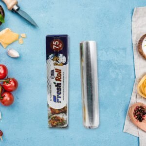 Premium Quality Aluminum Foil Roll Heavy Duty Non Stick Thick Aluminum Foil Sheet Baking Grilling Tool Width 295mm (1pc)