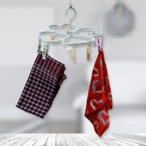 Heart Shape Clothe Spin Rack Laundry Drying Rack, Clothes Hangers With 8 Clips, Clip Hanger Drip Hanger For Drying Underwear, Baby Clothes, Socks, Bras, Towel, Cloth Diapers, Gloves