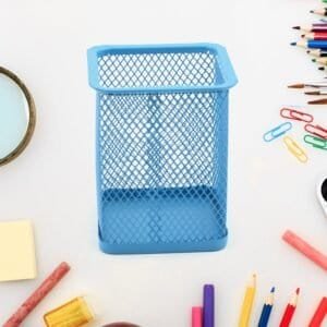 Pen Holder For Desk, Metal Mesh Holder (1 Pc)