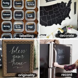 Blackboard Erasable Wall Sticker Chalkboard Sticker Removable Blackboard Wall Stickers Mural For Kids Room