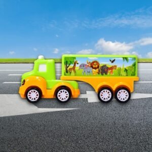 Small Green And Yellow Toy Truck.