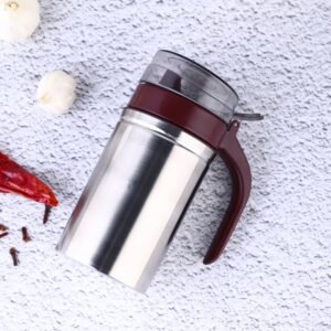 Oil Dispenser Stainless Steel With Small Nozzle 500ml Oil Container.
