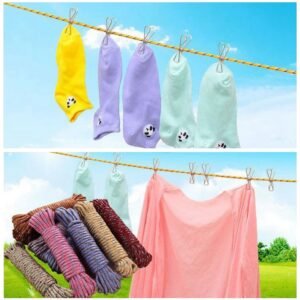 10 Meter Heavy Duty Laundry Drying Clothesline Rope Portable Travel Nylon Cord Sturdy Clothes Line For Outdoor, Camping, Indoor, Crafting, Art Projects