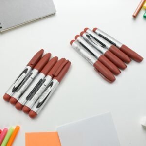 10pc Marron Marker And Pen Used In Studies And Teaching White Boards In Schools And Institutes For Students (10 Pc Set)