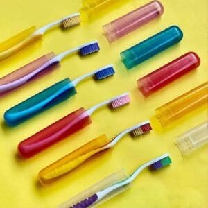6pc Plastic Toothbrush Cover, Anti Bacterial Toothbrush Container- Tooth Brush Travel Covers, Case, Holder, Cases