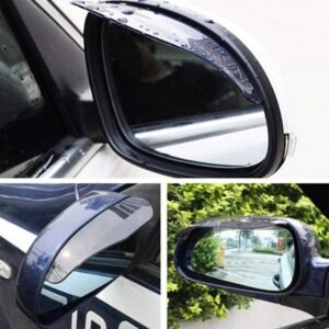 1 Pair Mirror Rain Protector Car Rearview Mirror Rain Blades Car Back Mirror Eyebrow Rain Cover Car Rearview Mirror Eyebrow Covers Flexible Protection Rainproof Decoration Accessories (2 Pcs Set)