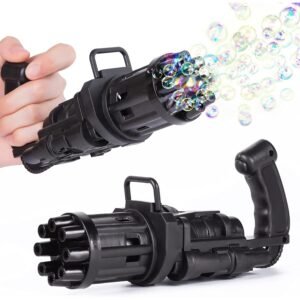 8-Hole Battery Operated Bubbles Gun Toys For Boys And Girls