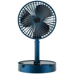 Telescopic Electric Desktop Fan, Height Adjustable, Foldable & Portable For Travel/Carry | Silent Table Top Personal Fan For Bedside, Office Table (Battery Not Include / Button Not Included))