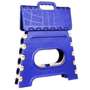 2009_12 Inch Plastic Folding Step Stool For Kids And Adults With Handle (Multicolor)