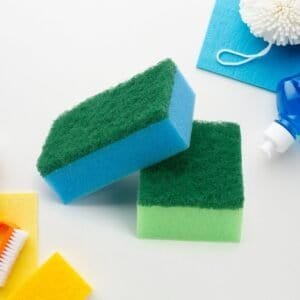 Multi-Purpose Medium 2 In 1 Color Scratch Scrub Sponges, Sponge, Wear Resistance, Dish Washing Tool, High Friction Resistance Furniture For Refrigerator Sofa For Kitchen, Household (1 Pc)