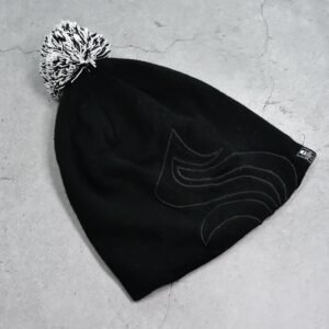 Men's And Women's Skull Slouchy Winter Woolen Knitted Black Inside Fur Beanie Cap.