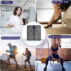 Ems Foot Massager, Electric Feet Massager, Deep Kneading Circulation Foot Booster For Feet And Legs Muscle Stimulator, Folding Portable Electric Massage Machine (Mix Design)