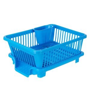 Plastic Sink Dish Drainer Drying Rack (With Brown Box) ( Moq :- 6 Pc)