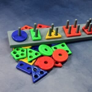 Geometric Brick - 5 Angle Matching Column Blocks For Kids - Preschool Educational Learning Toys.
