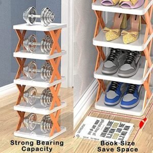 4 Layer Shoes Stand, Shoe Tower Rack Suit For Small Spaces, Closet, Small Entryway, Easy Assembly And Stable In Structure, Corner Storage Cabinet For Saving Space