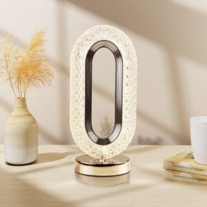 Touch Control Crystal Table Desk Lamp, 3-Way Dimmable Light, Usb Rechargeable Crystal Diamond Table Lamp, Exquisite Night Stand Light Lamp Beside Lamp For Bedroom Living Room, Decorative Desk Lamp