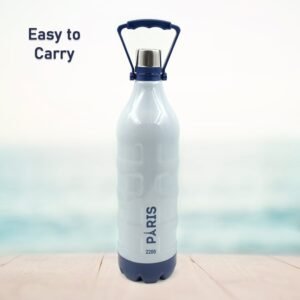 Insulated Water Bottle (2200ml): Leakproof, Bpa-Free, Handle & Strap (Sports)